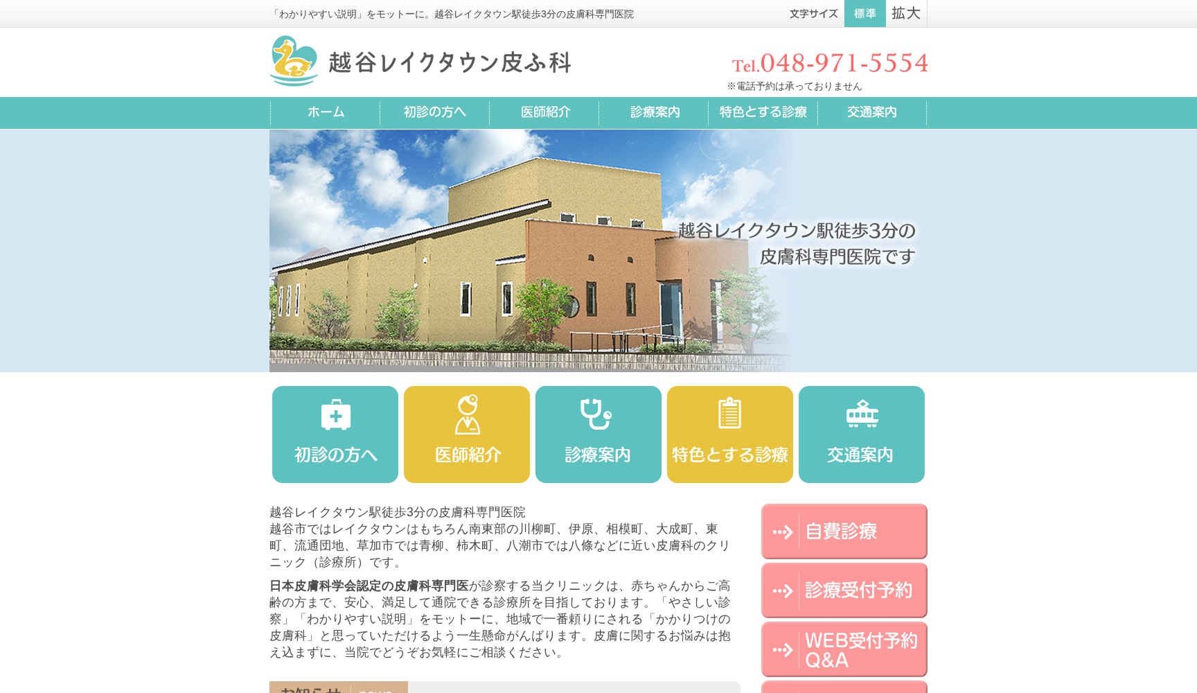 越谷レイクタウン皮ふ科