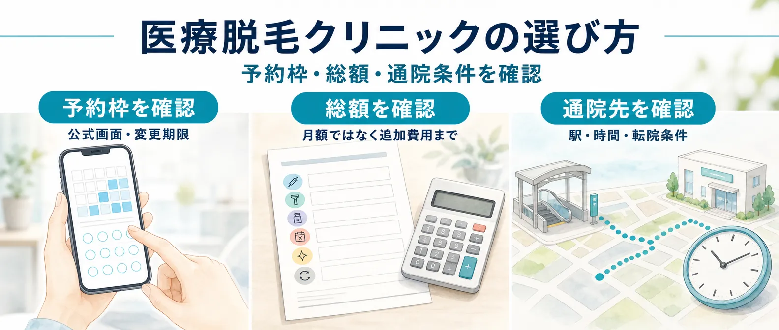 医療脱毛クリニックの選び方