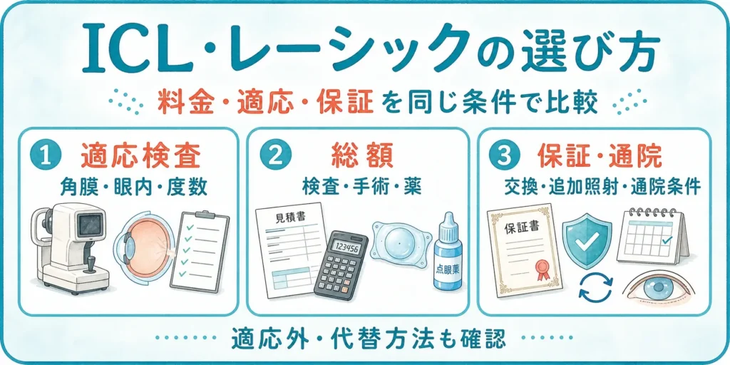ICL・レーシックのクリニック選び方