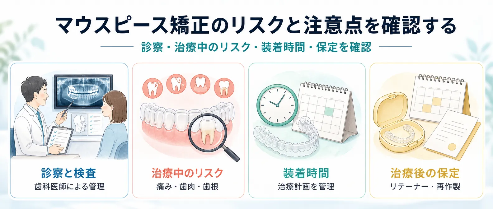 マウスピース矯正のリスクと注意点を確認する